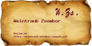 Weintraub Zsombor névjegykártya